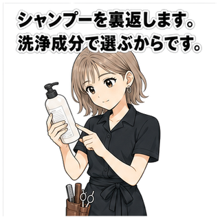 シャンプーを裏返します。洗浄成分で選ぶからです。