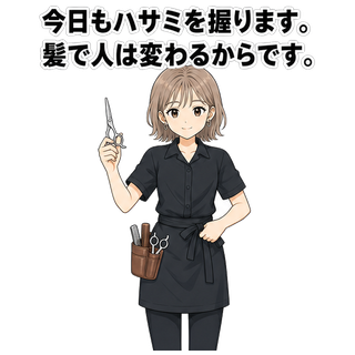 今日もハサミを握ります。髪で人は変わるからです。