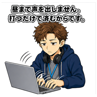 昼まで声を出しません。打つだけで済むからです。