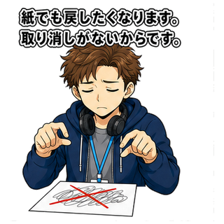 紙でも戻したくなります。取り消しがないからです。