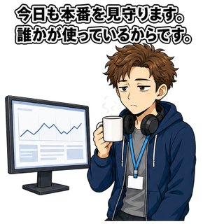今日も本番を見守ります。誰かが使っているからです。
