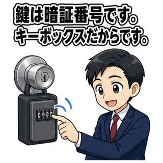 鍵は暗証番号です。キーボックスだからです。