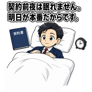 契約前夜は眠れません。明日が本番だからです。
