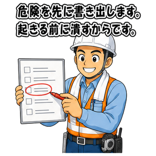 危険を先に書き出します。起きる前に潰すからです。
