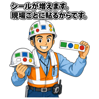 シールが増えます。現場ごとに貼るからです。