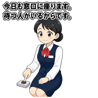 今日も窓口に座ります。待つ人がいるからです。