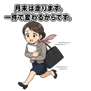 月末は走ります。一件で変わるからです。