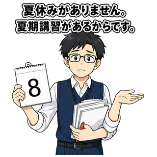 夏休みがありません。夏期講習があるからです。