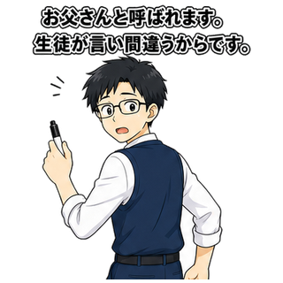 お父さんと呼ばれます。生徒が言い間違うからです。
