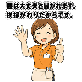 腰は大丈夫と聞かれます。挨拶がわりだからです。