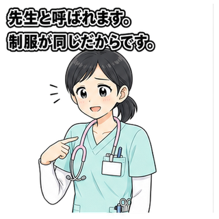 先生と呼ばれます。制服が同じだからです。