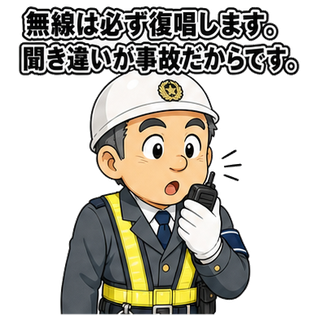 無線は必ず復唱します。聞き違いが事故だからです。