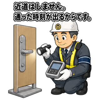 近道はしません。通った時刻が出るからです。