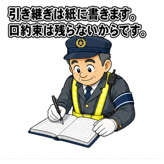 引き継ぎは紙に書きます。口約束は残らないからです。