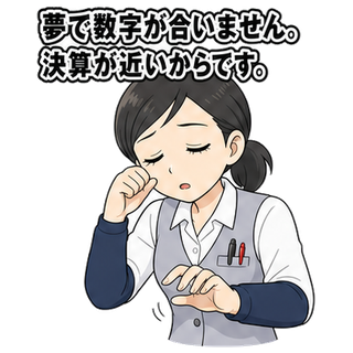 夢で数字が合いません。決算が近いからです。