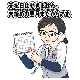 支払日は動きません。末締めの翌月末だからです。