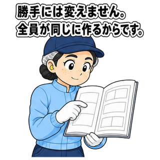 勝手には変えません。全員が同じに作るからです。