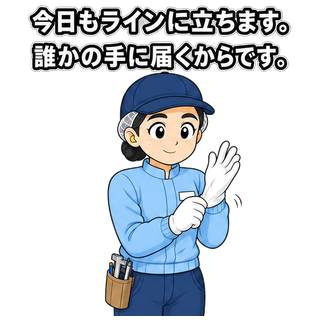 今日もラインに立ちます。誰かの手に届くからです。