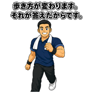 歩き方が変わります。それが答えだからです。