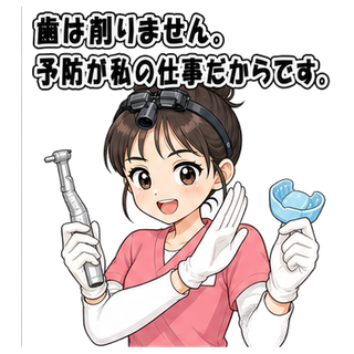 歯は削りません。予防が私の仕事だからです。
